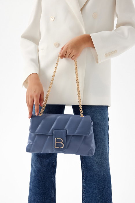 Lucky Bees Bolso de Hombro Azul Saxón Lucky Bees Bolso de Hombro Azul Saxón